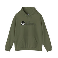 Unisex Heavy Blend™ Hooded Sweatshirt with Black Embroidered Logo
