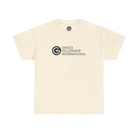 Unisex Heavy Cotton Tee with Black Logo