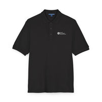 Unisex Embroidered Polo Shirt with white logo