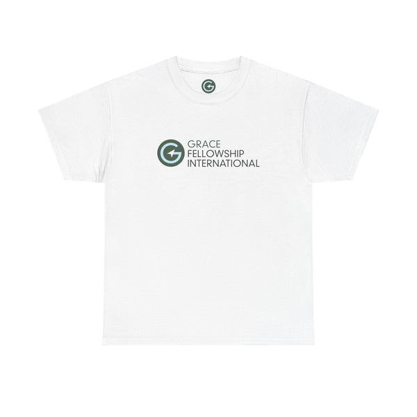 Unisex Heavy Cotton Tee with Color Logo