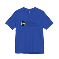Unisex Jersey Short Sleeve Tee with Black Logo