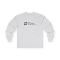 Unisex Cotton Long Sleeve Tee with Color Logo