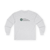 Unisex Cotton Long Sleeve Tee with Color Logo